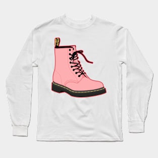 Pink Doc Marten Boot Long Sleeve T-Shirt